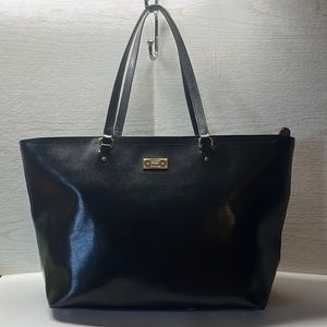 Ralph Lauren, large black, leather tote